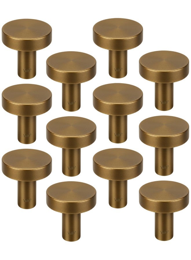 VMD, Round S.S Antique Knobs for Dresser Drawer, Bathroom, Kitchen Cabinet Pulls, Modern Furniture Hardware (Pack of 12) - Image 1